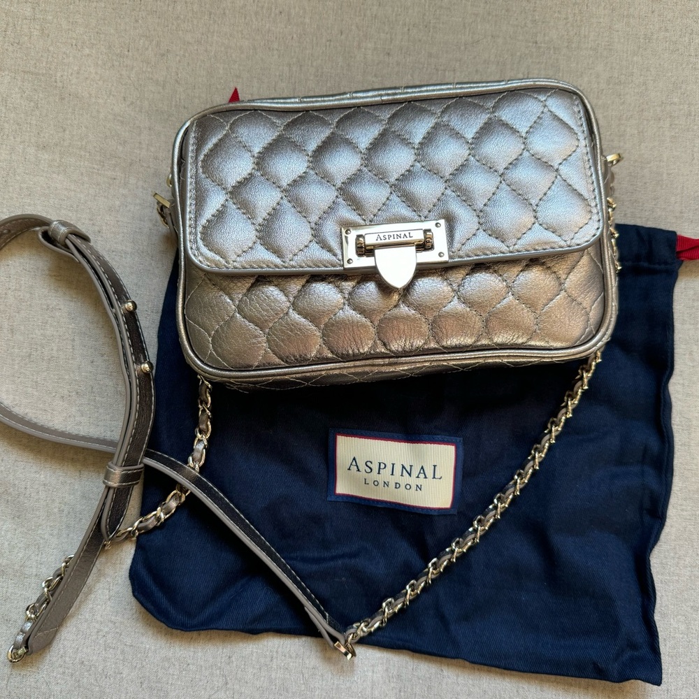 Aspinal of London Zip Top Lottie in Gold